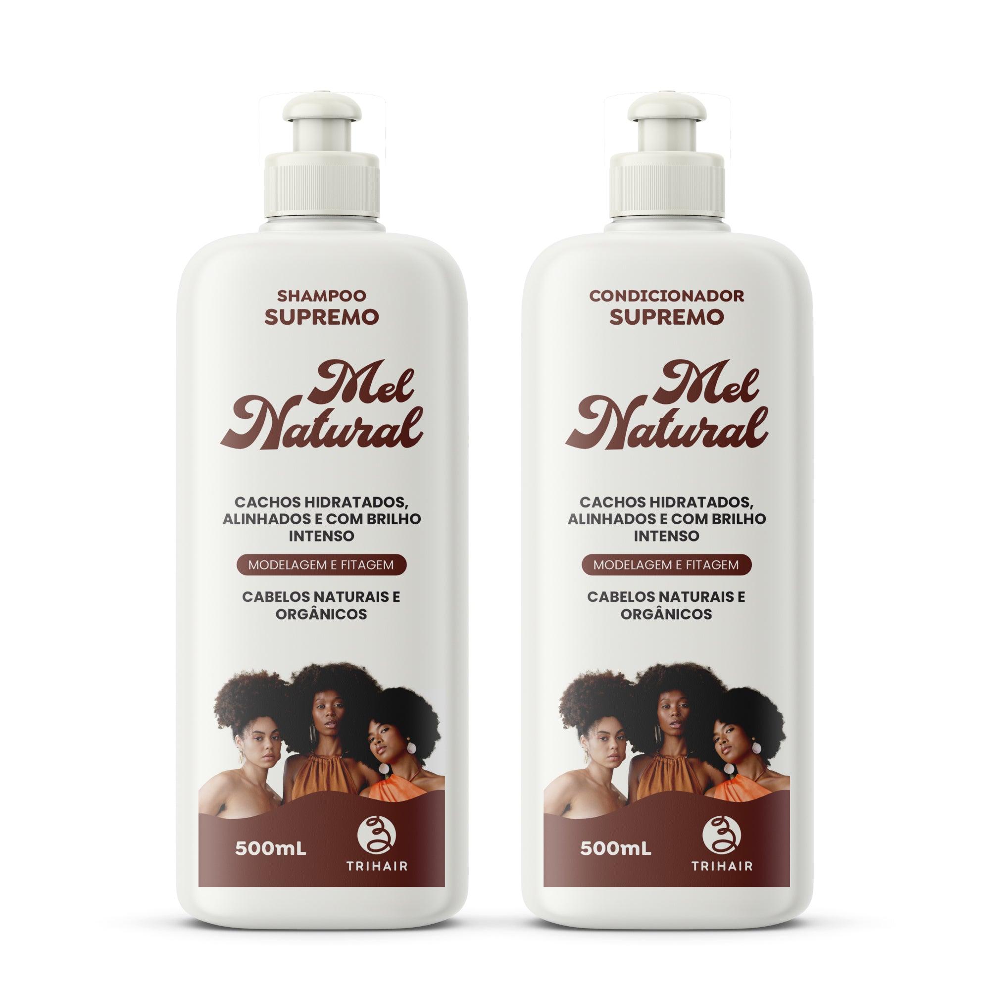 Kit Mel Natural Trihair Shampoo + Condicionador - Trihair Cosméticos
