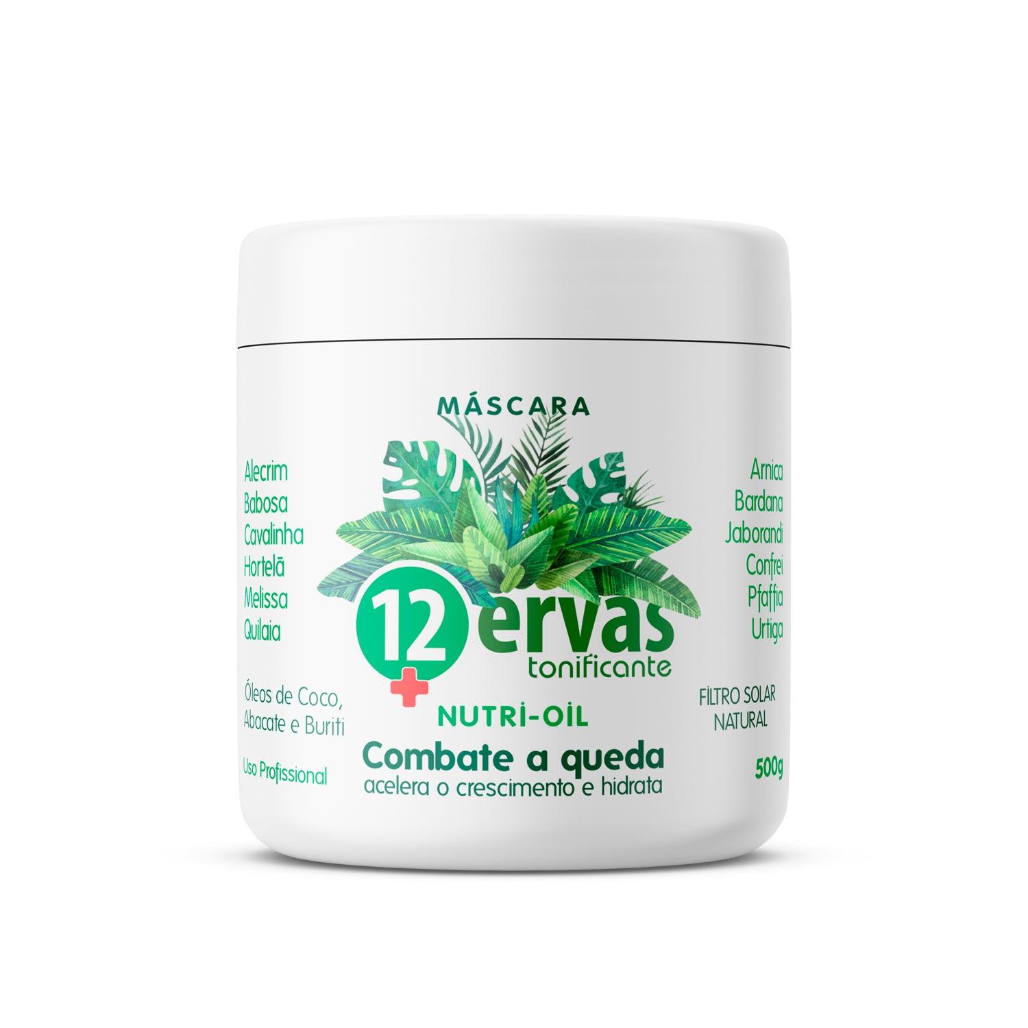 Máscara 12 Ervas Nutri-oil - 500g - Trihair Cosméticos