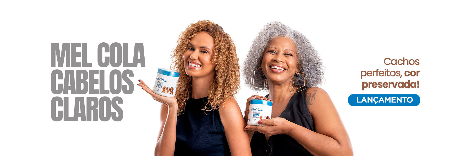 Cachos definidos e brilho radiante? Só com o novo Mel Cola para cabelos claros!