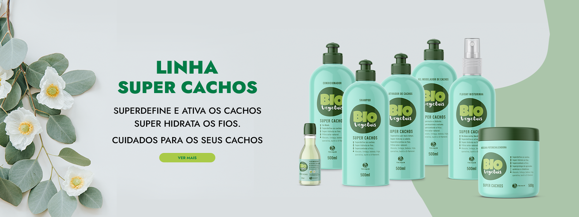 Toda cacheada precisa conhecer a Linha Super Cachos da Biovegetais!