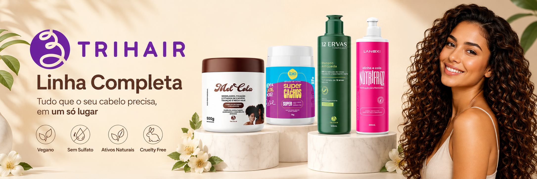 Linha Completa Trihair — Kits com Todos os Produtos da Linha