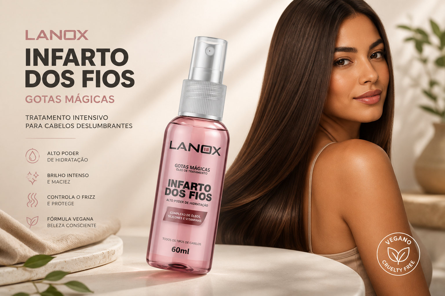 Infarto dos Fios Lanox — Tratamento Intensivo para Cabelos Deslumbrantes