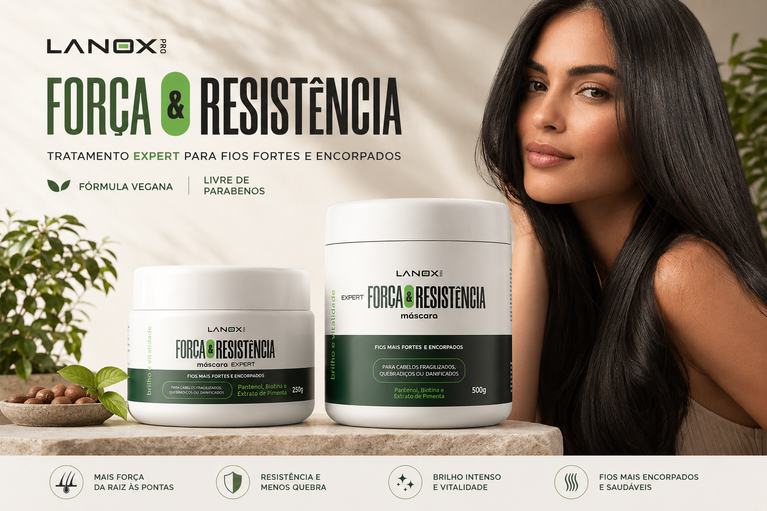 Força & Resistência Lanox — Tratamento Expert para Fios Fortes e Encorpados