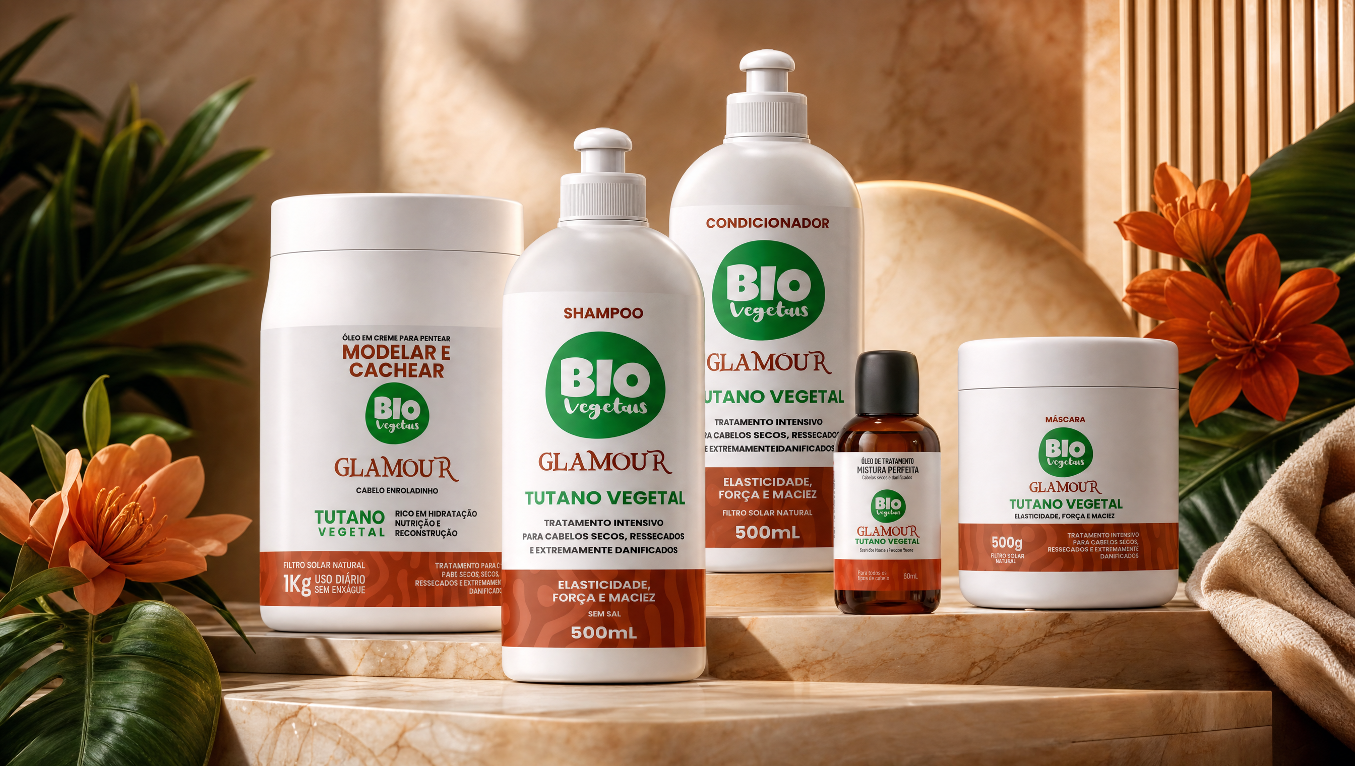 Glamour Tutano Vegetal — Nutrição e Reconstrução para Cabelos Secos
