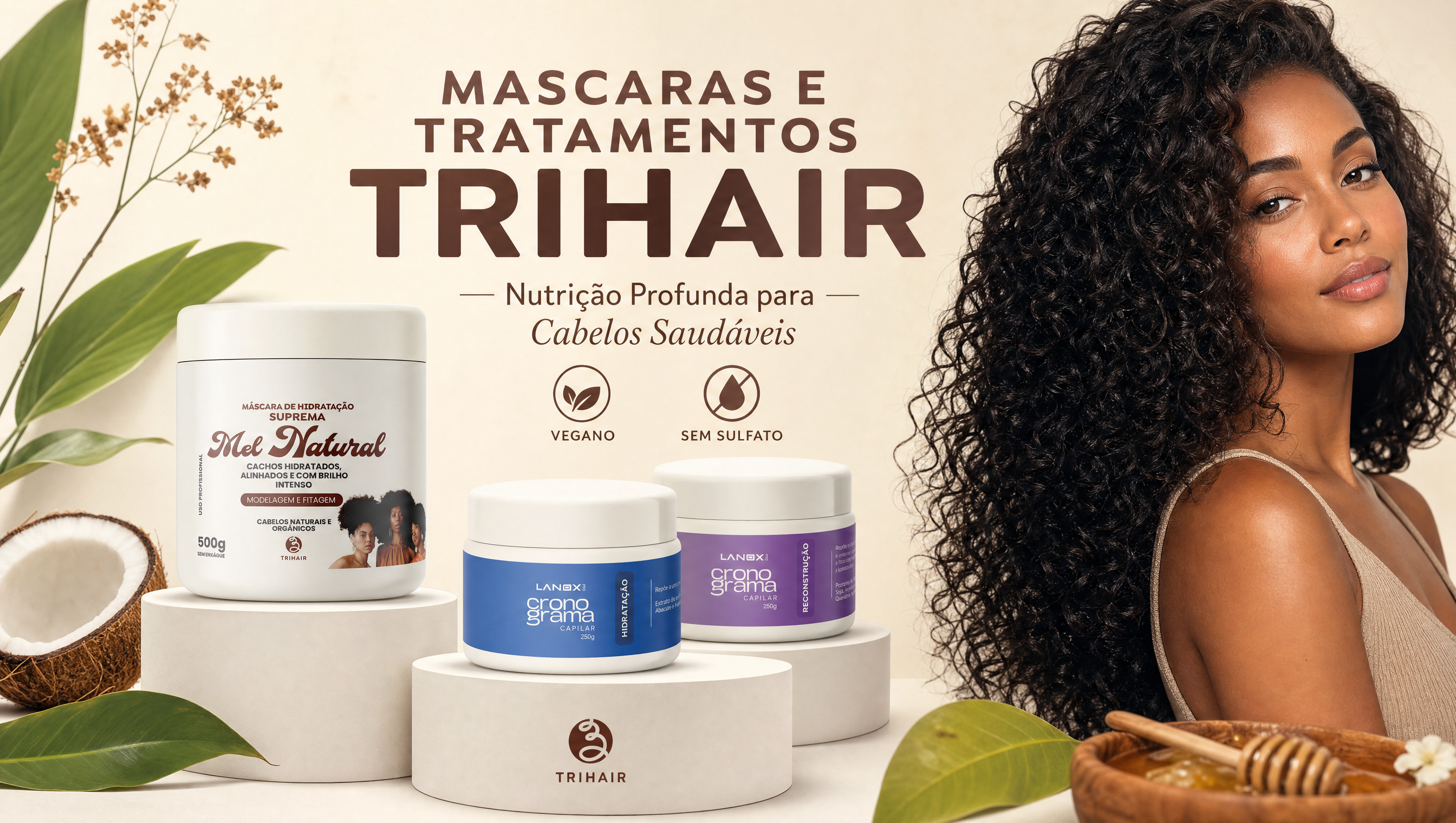 Máscaras & Tratamentos Trihair — Nutrição Profunda para Cabelos Saudáveis