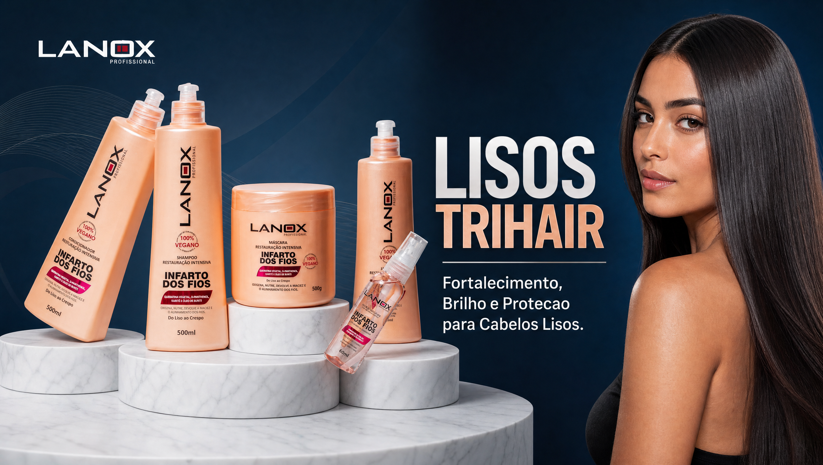 Lisos Trihair — Fortalecimento, Brilho e Proteção para Cabelos Lisos