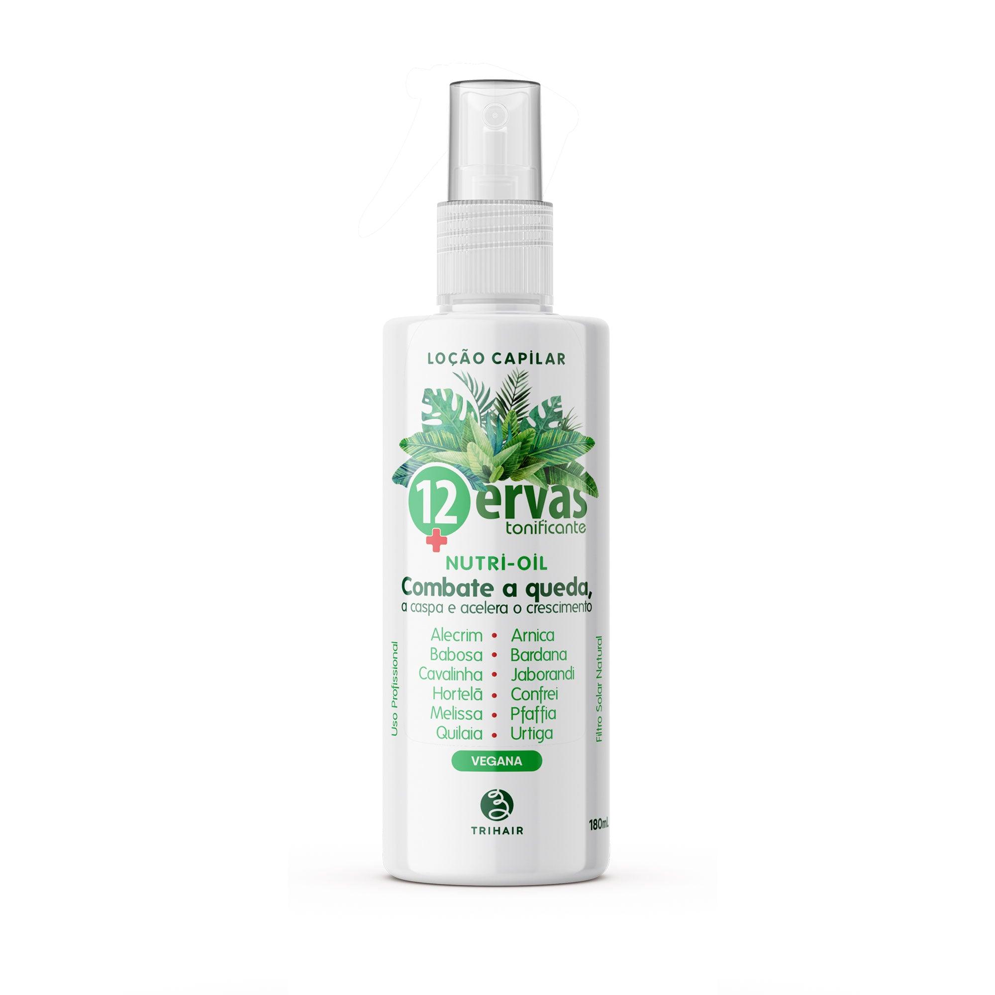 Loção 12 Ervas Nutri-Oil - 180ml - Trihair Cosméticos