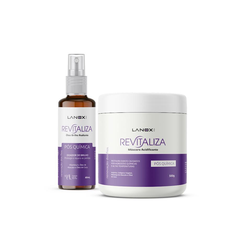 Kit Revitaliza Lanox Óleo e Máscara Acidificante