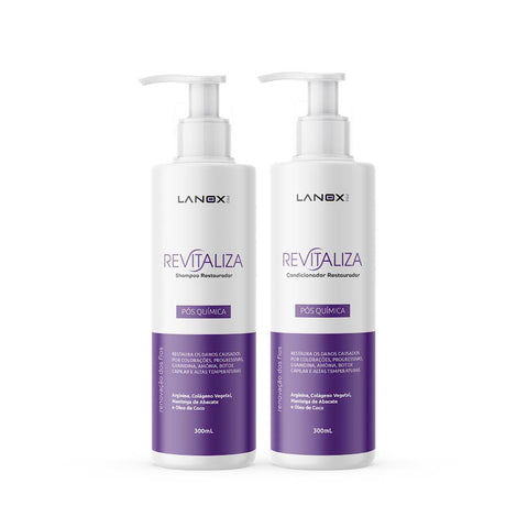 Kit Revitaliza Lanox Shampoo e Condicionador 300ml