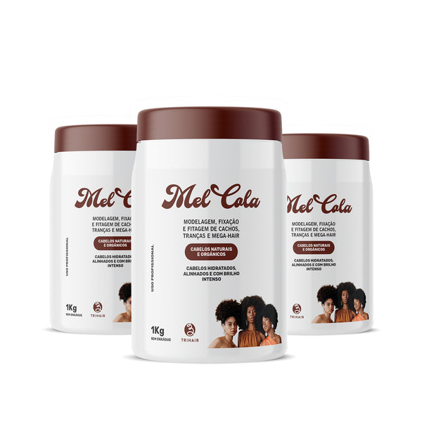 Combo 3 Mel Cola Trihair 1kg promoção Compre 2 Leve 3