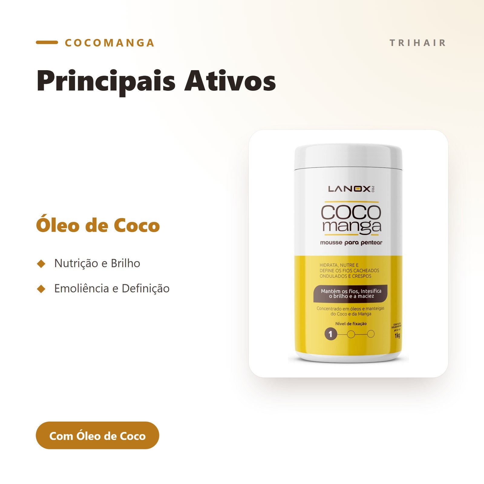 Mousse para Pentear CocoManga Lanox 1kg | Trihair – Trihair Cosméticos