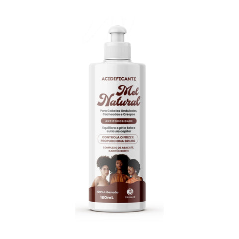 Acidificante Mel Natural Trihair 180ml — selante antiporosidade para cachos