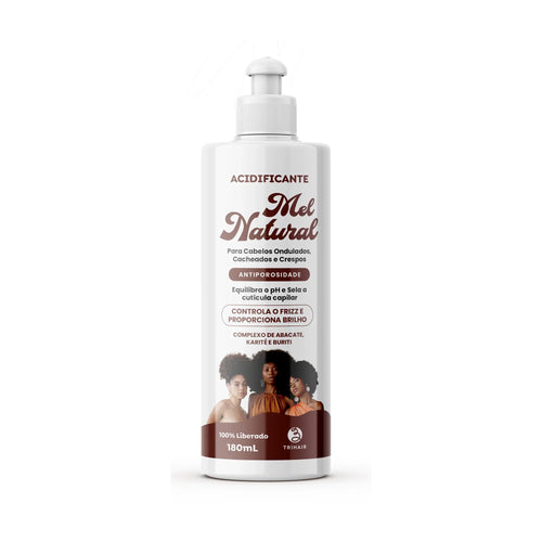 Acidificante Mel Natural Trihair 180ml — selante antiporosidade para cachos