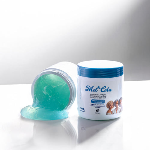 Mel Cola Cabelos Claros Trihair aplicação no cabelo loiro