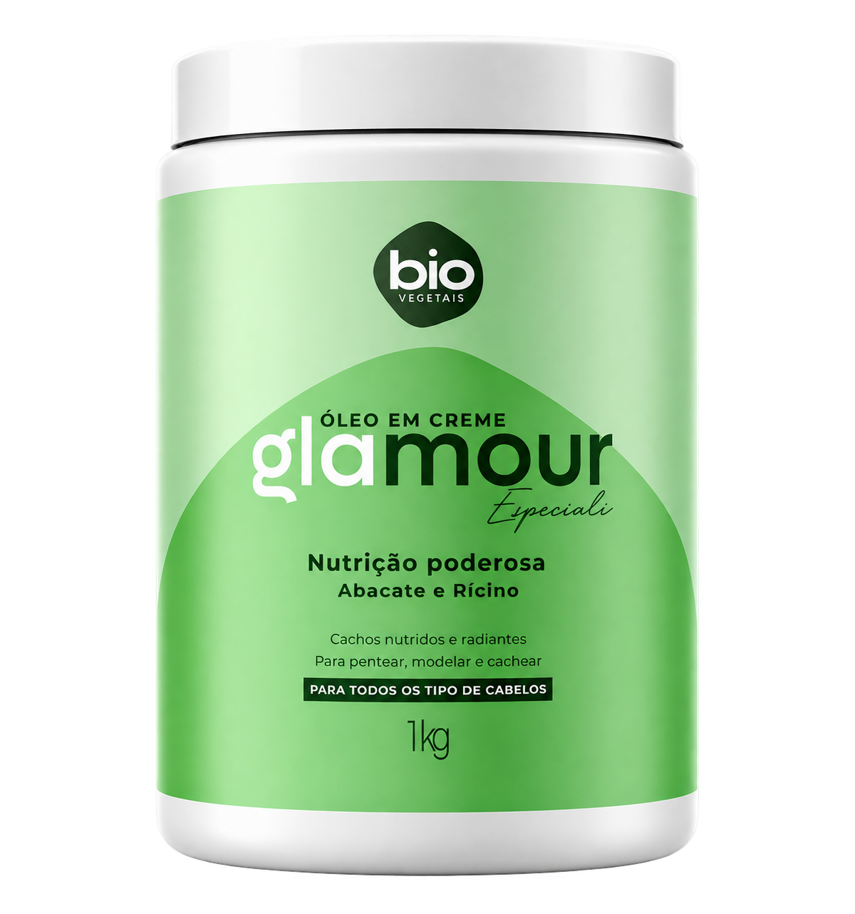 Óleo em Creme Glamour Especiali Abacate e Rícino Bio Vegetais 1kg — Nutrição Poderosa