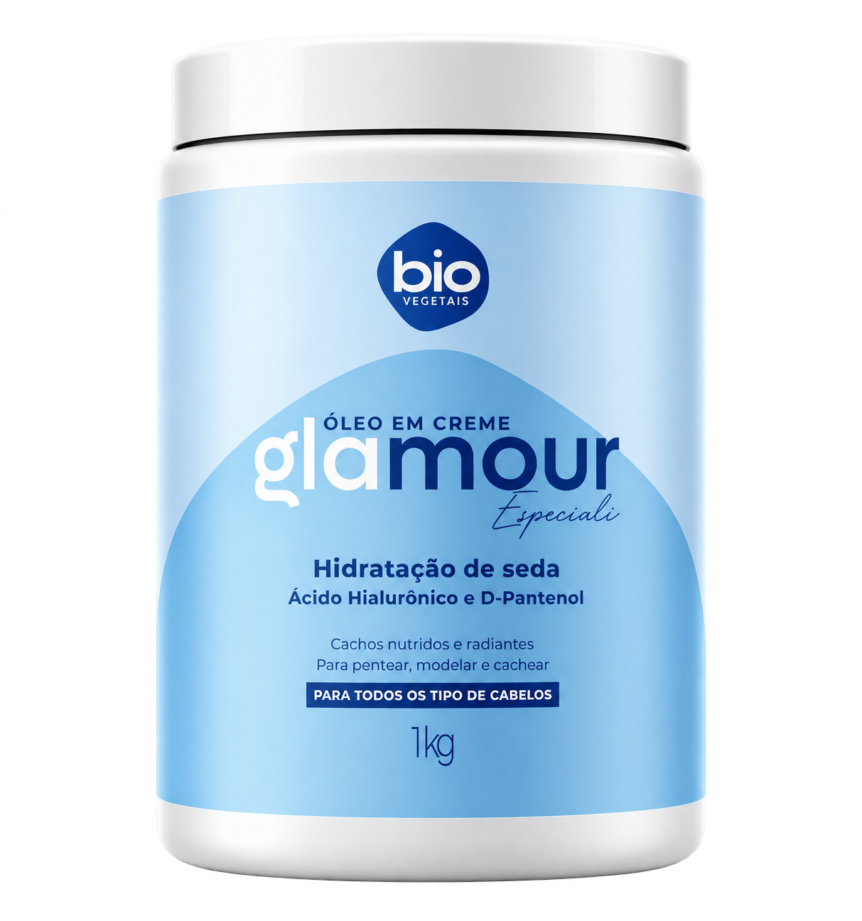 Óleo em Creme Glamour Especiali Ácido Hialurônico e D-Pantenol Bio Vegetais 1kg — Hidratação de Seda