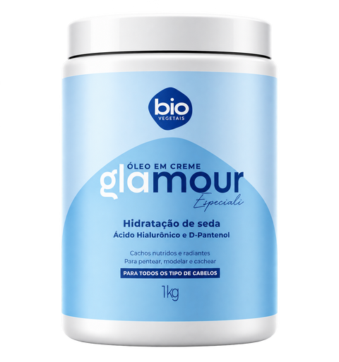 Óleo em Creme Glamour Especiali Ácido Hialurônico e D-Pantenol Bio Vegetais 1kg — Hidratação de Seda