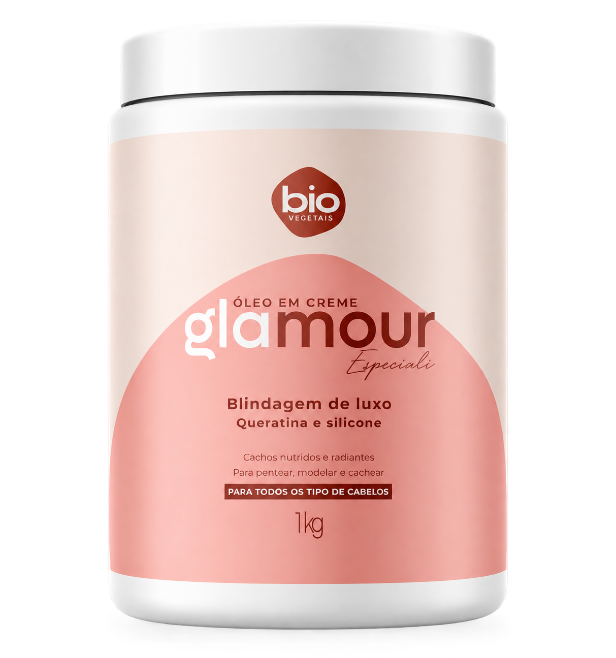 Óleo em Creme Glamour Especiali Queratina e Silicone Bio Vegetais 1kg — Blindagem de Luxo