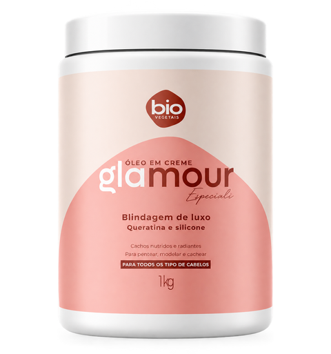 Óleo em Creme Glamour Especiali Queratina e Silicone Bio Vegetais 1kg — Blindagem de Luxo