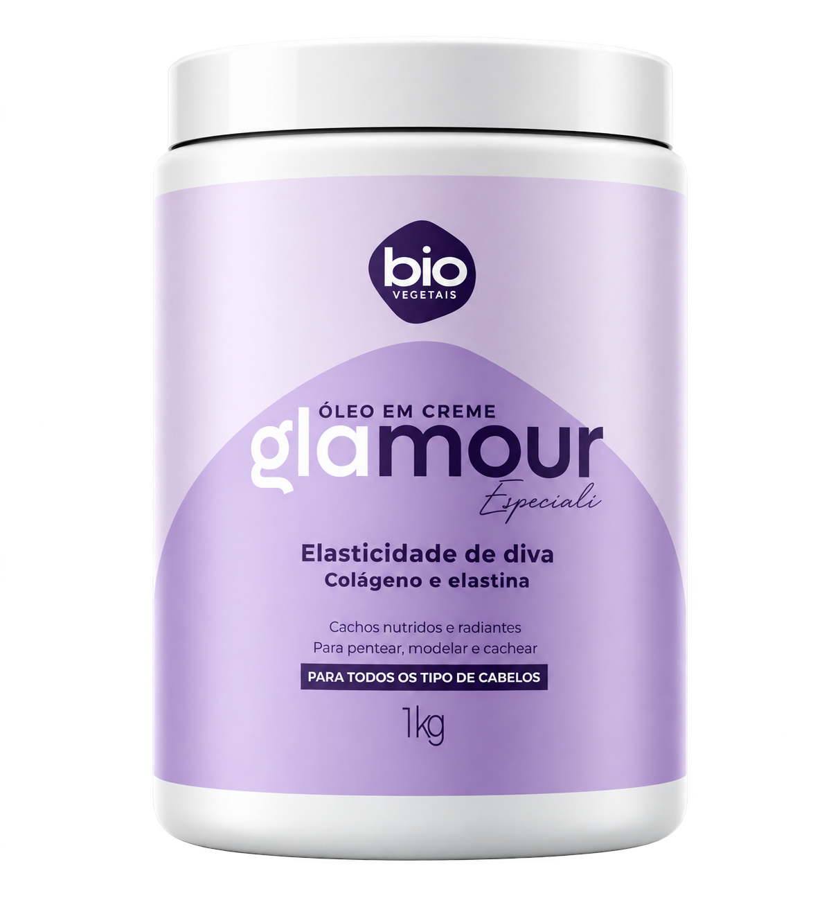 Óleo em Creme Glamour Especiali Colágeno e Elastina Bio Vegetais 1kg — Elasticidade de Diva