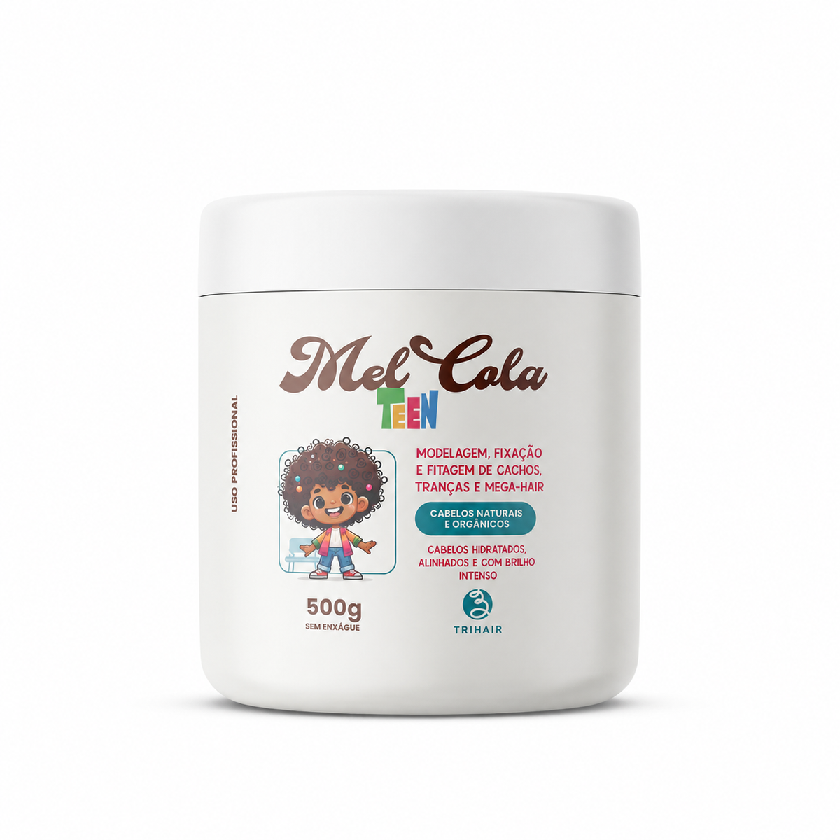 Mel Cola Teen Trihair — gel modelador infantil vegano com melado de cana