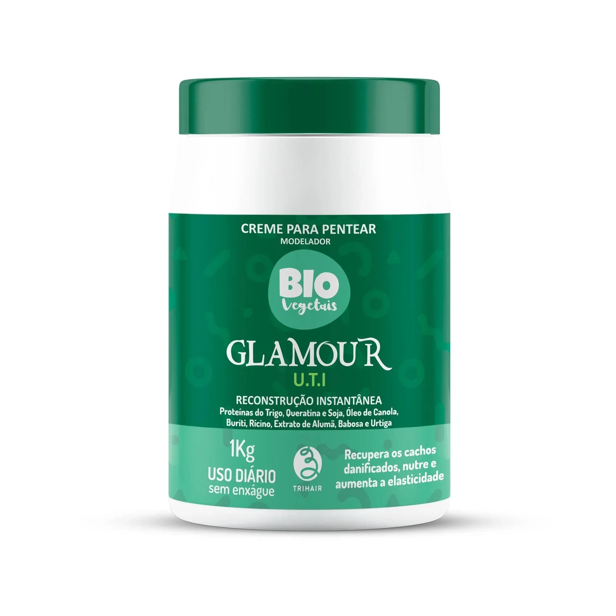 Creme Para Pentear Glamour UTI - Biovegetais - 1kg - Trihair Cosméticos