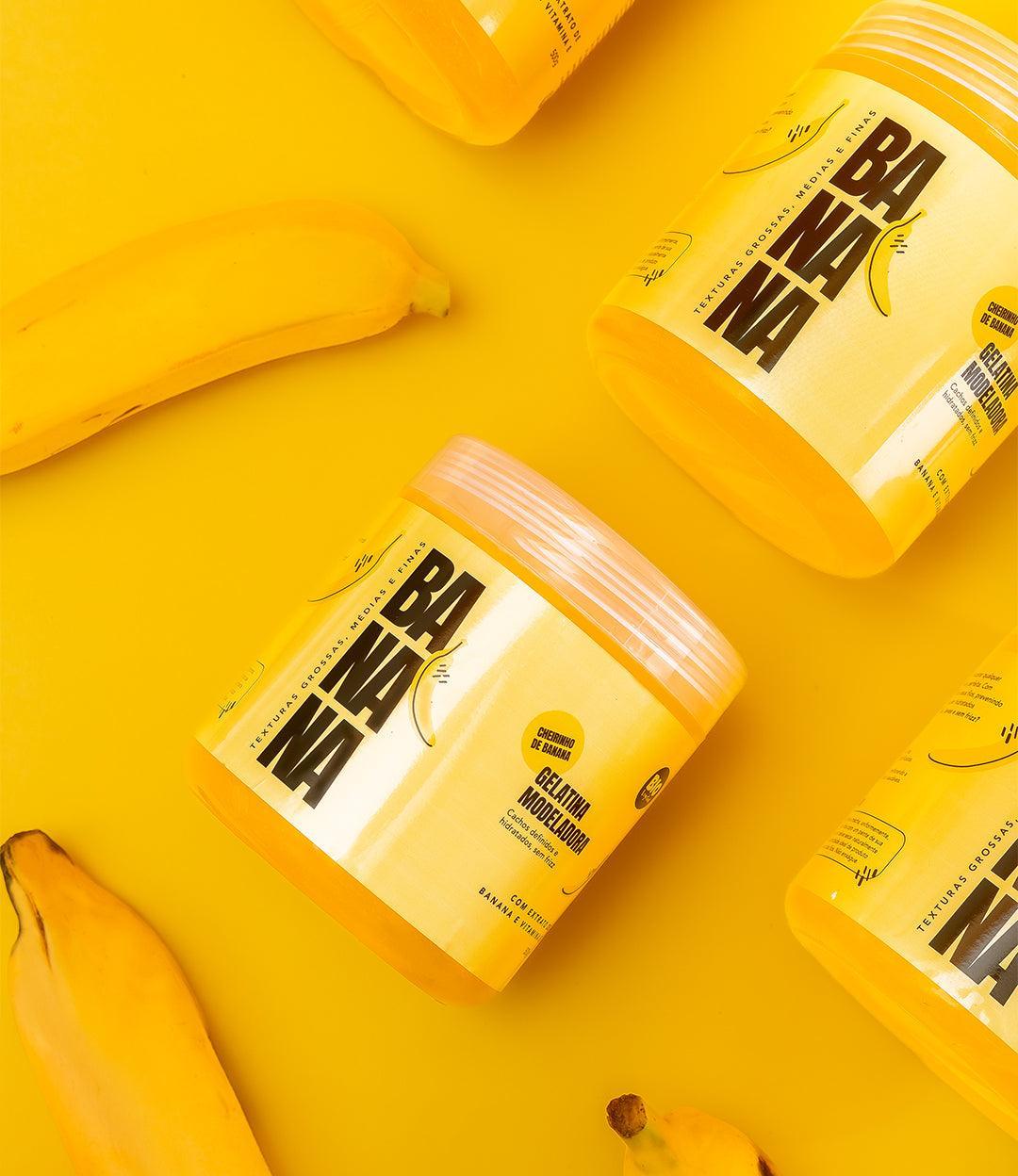 Gelatina Biovegetais Banana - 500g - Trihair Cosméticos