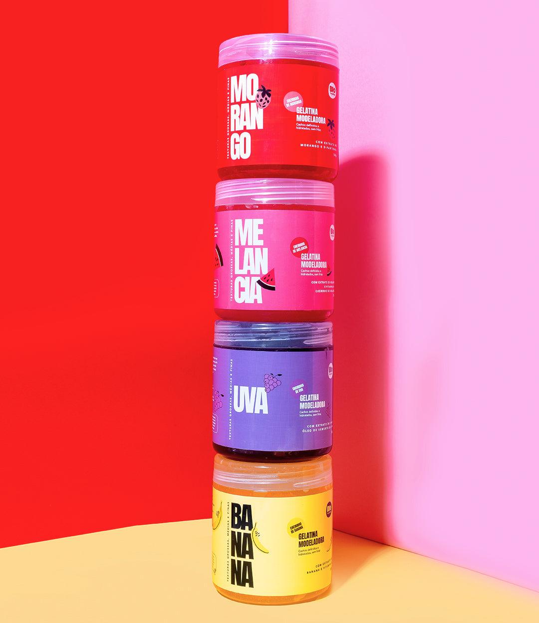 Kit Gelatinas de Frutas Biovegetais - Trihair Cosméticos