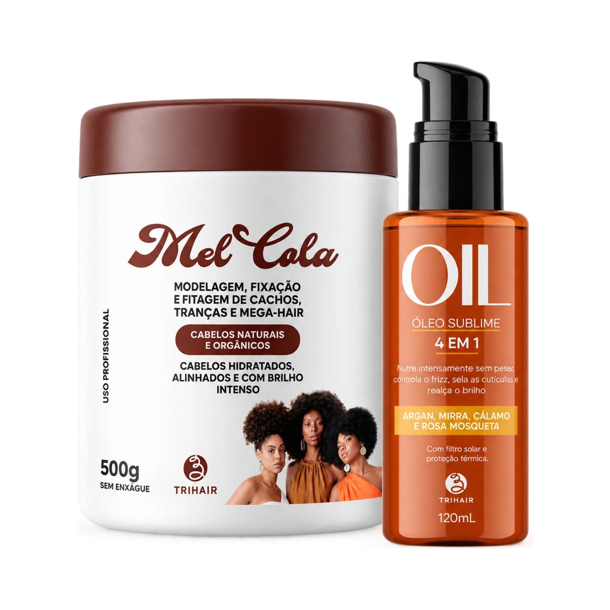 Kit Mel Cola Trihair 500g + Óleo Sublime 4 em 1 120ml