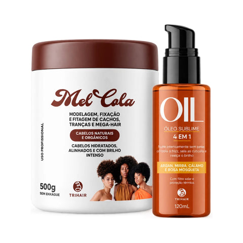 Kit Mel Cola Trihair 500g + Óleo Sublime 4 em 1 120ml
