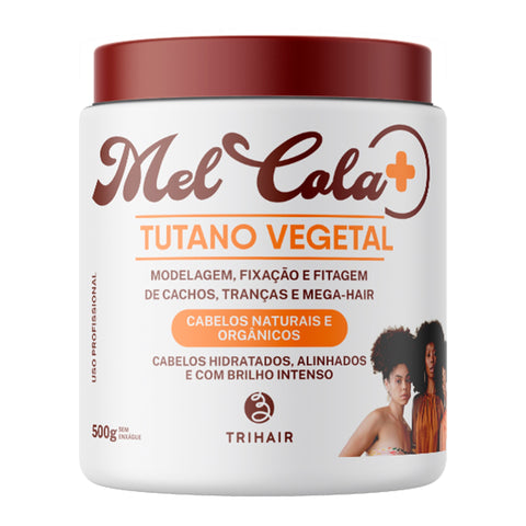 Mel Cola Tutano Vegetal Trihair 500g - Gel Modelador Vegano para Cachos