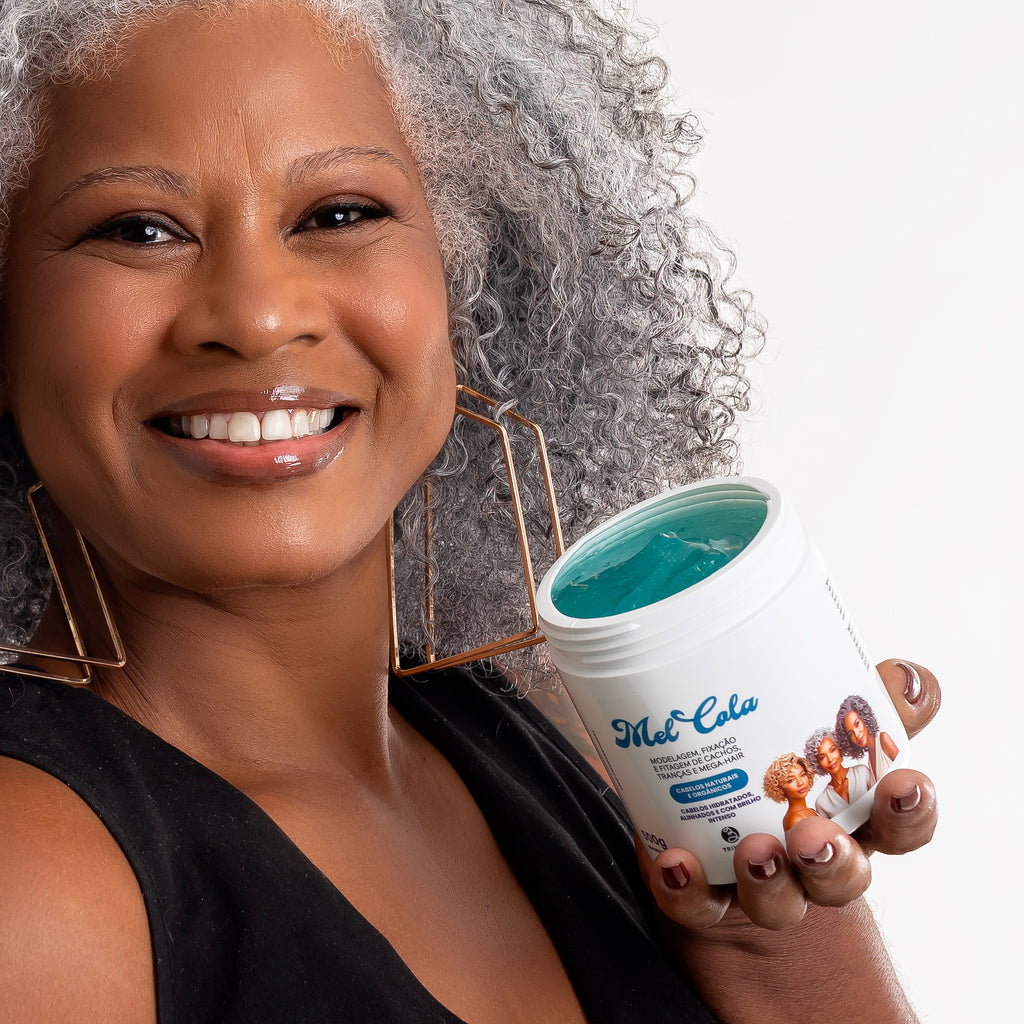 Mel Cola Cabelos Claros Trihair textura do gel modelador