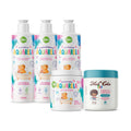 Kit Aquarela Shampoo, Condicionador, Ativador e Máscara + Mel Cola Teen Azul 500g - 5 Produtos