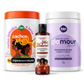 Kit Cachos de Mel 1kg + Óleo em Creme Glamour Especiali Elasticidade de Diva 1kg + Óleo Nutritivo Mel Natural 60ml - Bio Vegetais