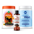 Kit Cachos de Mel 1kg + Óleo em Creme Glamour Especiali Hidratação de Seda 1kg + Óleo Nutritivo Mel Natural 60ml - Bio Vegetais