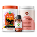 Kit Cachos de Mel 1kg + Óleo em Creme Glamour Especiali Blindagem de Luxo 1kg + Óleo de Tratamento Tutano 60ml - Bio Vegetais