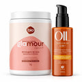 Kit Óleo em Creme Glamour Especiali Blindagem de Luxo 1kg + Óleo Sublime 4 em 1 Trihair 120ml - Bio Vegetais e Trihair