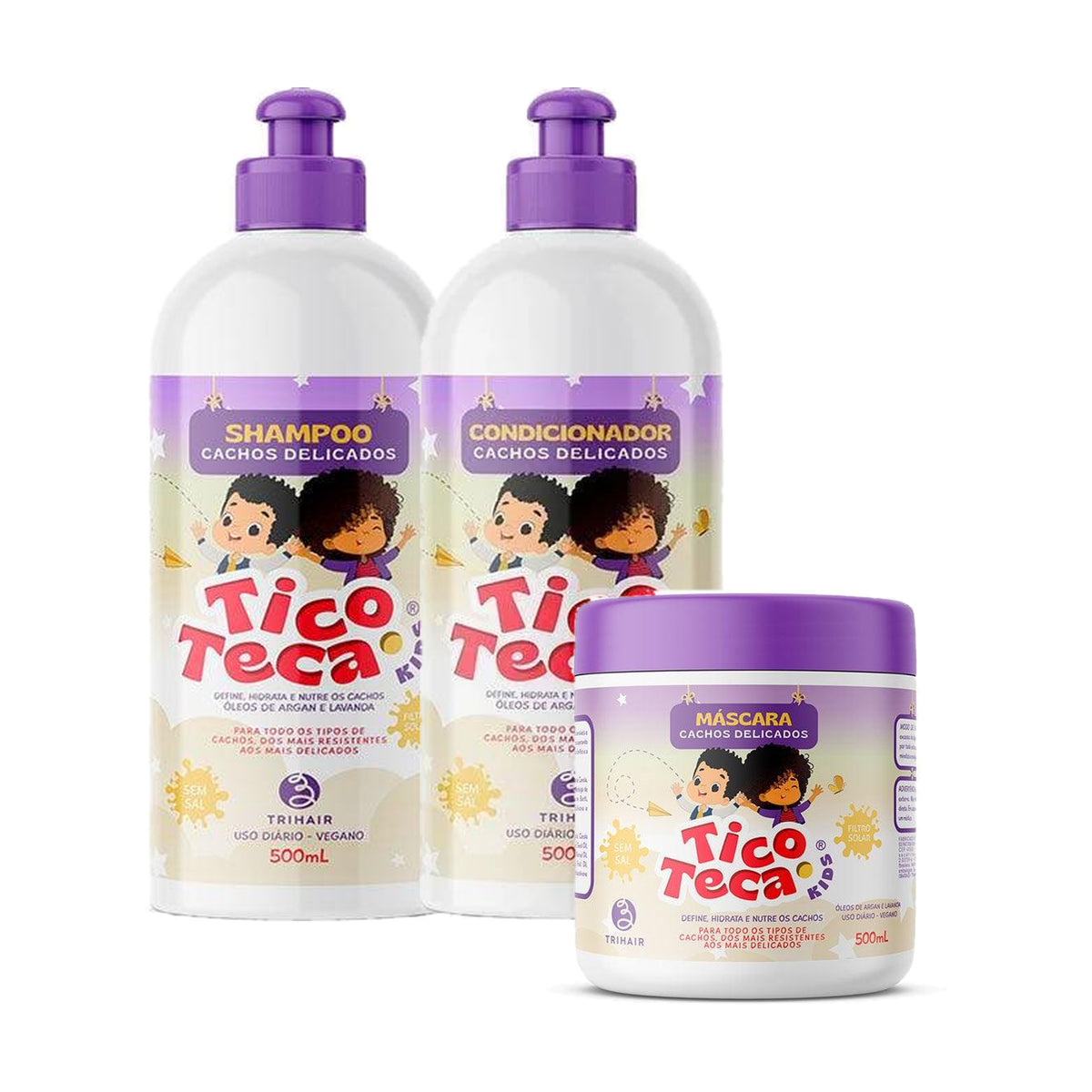 Kit Tico e Teca Shampoo, Condicionador e Máscara - 3 Produtos