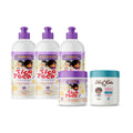Kit Tico e Teca Shampoo, Condicionador, Ativador e Máscara + Mel Cola Teen Azul 500g - 5 Produtos