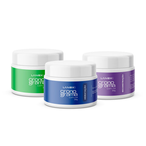 Kit Cronograma Capilar Lanox 250g 3 máscaras