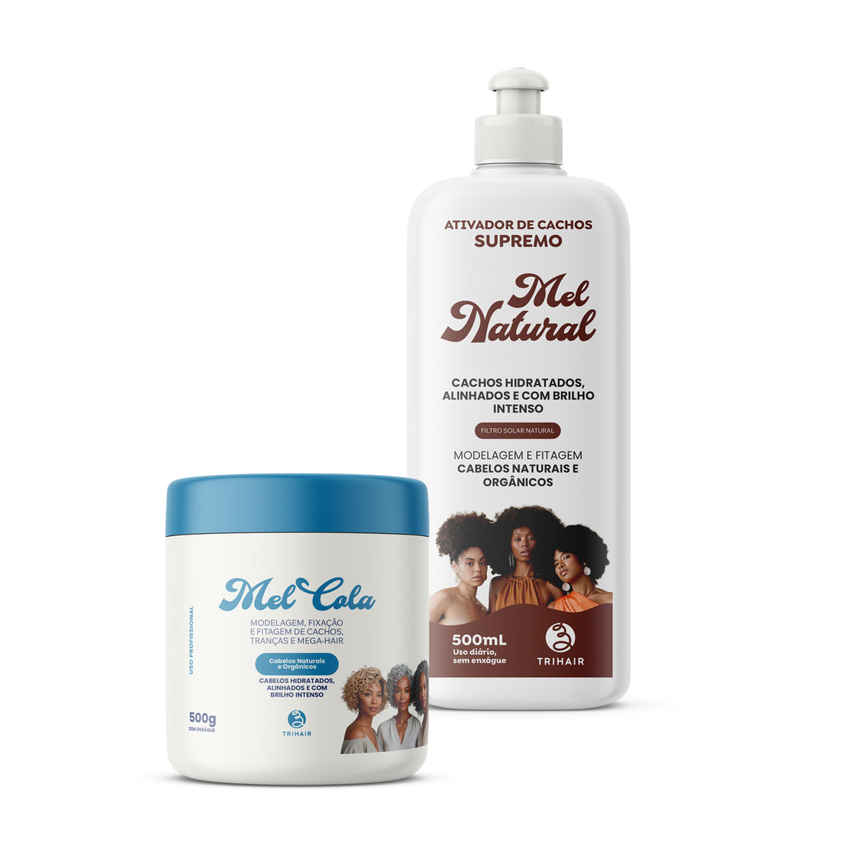 Mel Cola Cabelos Claros 500g com Ativador Mel Natural Trihair