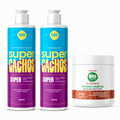 Kit Rotina do Dia Seguinte — Gel Modelador Super Cachos 500ml + Fluiday Day-after Super Cachos 500ml + Máscara Tutano 500g