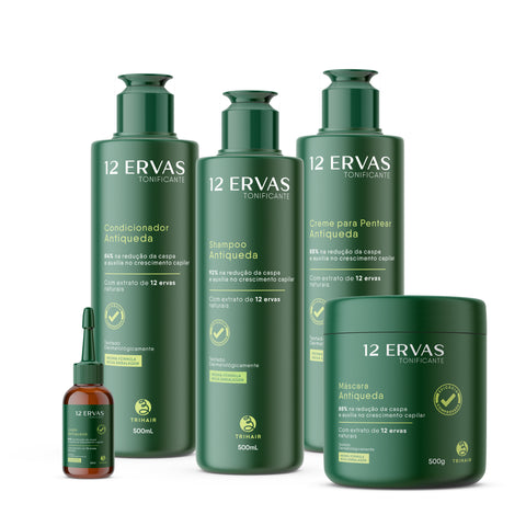 Kit 12 Ervas Tonificante Trihair tratamento completo