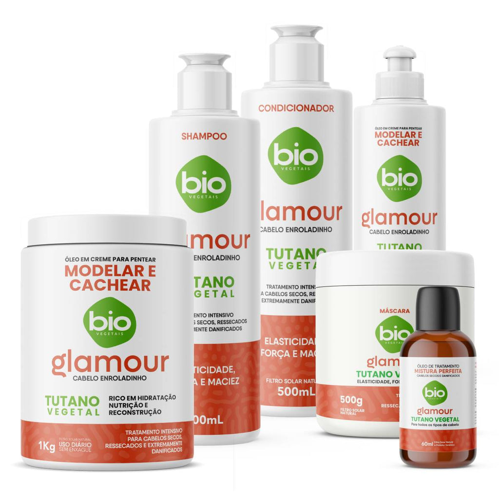 Kit Linha Completa Glamour Tutano Vegetal — 5 Produtos Bio Vegetais