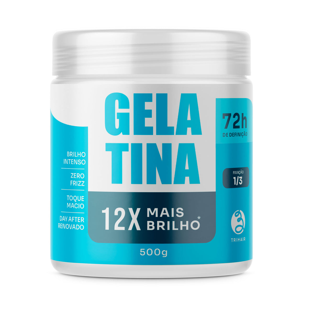 Gelatina Mais Brilho Trihair 500g — Gelatina Modeladora para Cachos com Fixação Leve