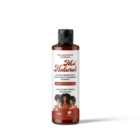Óleo Nutritivo Supremo Mel Natural Trihair 60ml com proteção solar e térmica