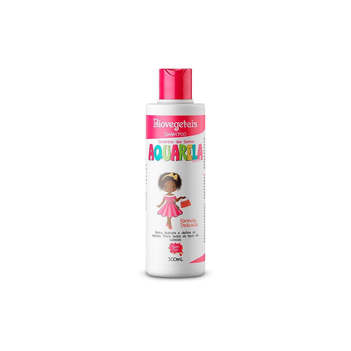 Shampoo Aquarela Teen Cachinhos dos Sonhos Biovegetais - 300ml - Trihair Cosméticos