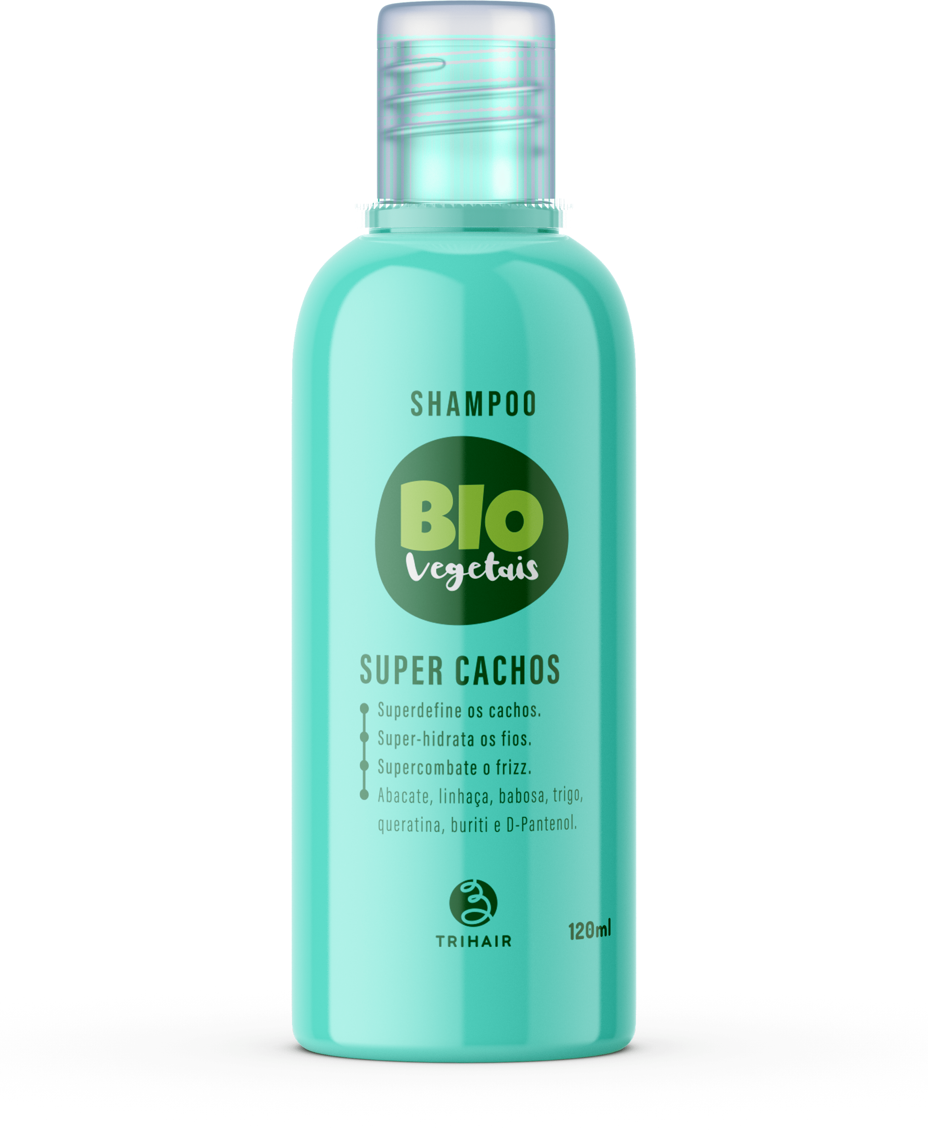 Shampoo Biovegetais Super Cachos 120ml - Trihair Cosméticos