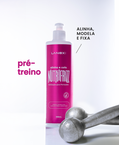 Alinha e Cola Nutrifrizz Lanox benefícios anti-frizz