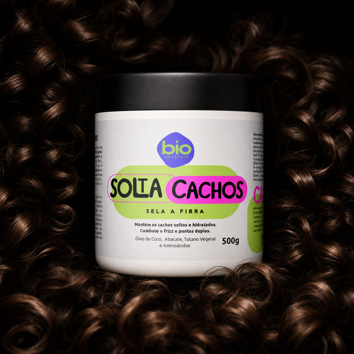 BTX Solta Cachos Vegano Biovegetais 500g antes e depois